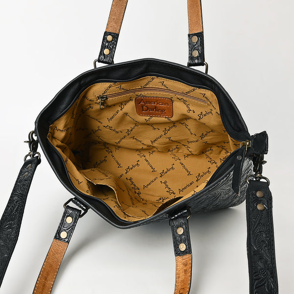 ADBG1141 American Darling Hand Tooled Leather Tote -Western Floral Carved Purse