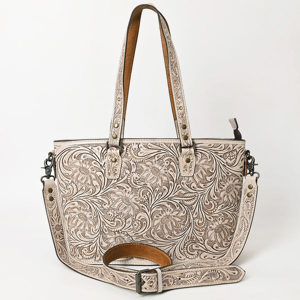 ADBG1141 American Darling Hand Tooled Leather Tote -Western Floral Carved Purse