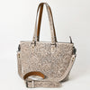 ADBG1141 American Darling Hand Tooled Leather Tote -Western Floral Carved Purse