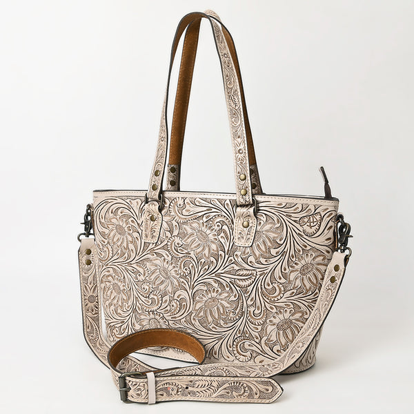 ADBG1141 American Darling Hand Tooled Leather Tote -Western Floral Carved Purse