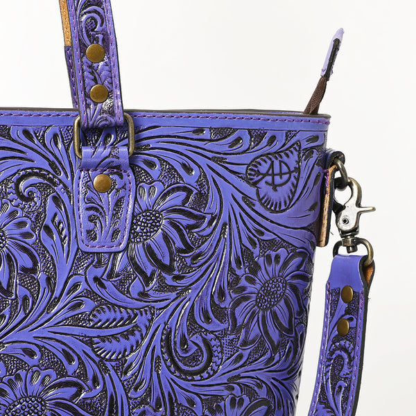 ADBG1141 American Darling Hand Tooled Leather Tote -Western Floral Carved Purse