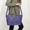 ADBG1141 American Darling Hand Tooled Leather Tote -Western Floral Carved Purse