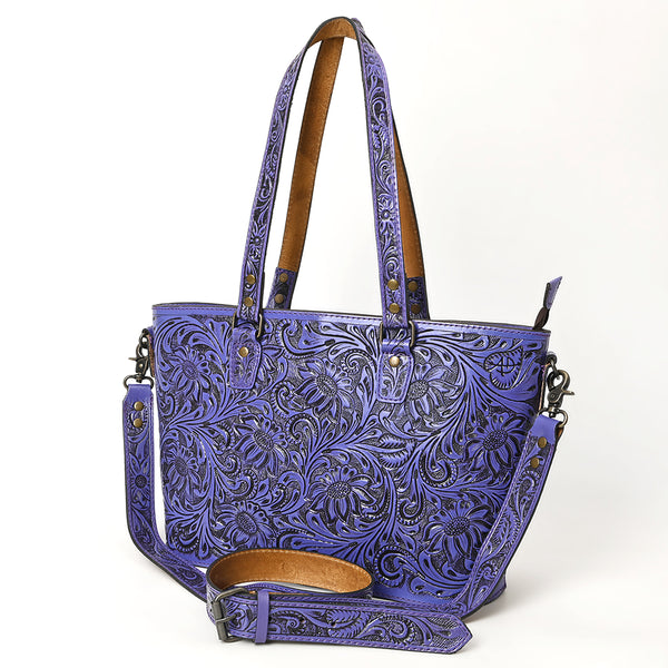 ADBG1141 American Darling Hand Tooled Leather Tote -Western Floral Carved Purse