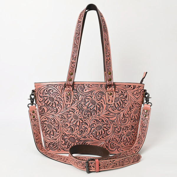 ADBG1141 American Darling Hand Tooled Leather Tote -Western Floral Carved Purse