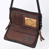 ADBG1228 American Darling Western Hand-Tooled Leather Clutch Bag with Floral Carving