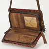 ADBG1228 American Darling Western Hand-Tooled Leather Clutch Bag with Floral Carving