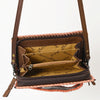 ADBG1228 American Darling Western Hand-Tooled Leather Clutch Bag with Floral Carving