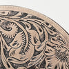 ADBG1233 American Darling Hand-Tooled Western Leather Taco Bag - Genuine Floral Carved Designer Wristlet