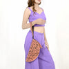 ADBG1233 American Darling Hand-Tooled Western Leather Taco Bag - Genuine Floral Carved Designer Wristlet
