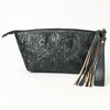 ADBG1234 American Darling Hand-Tooled Western Leather Wristlet Bag - Genuine Floral Carved Women Clutch