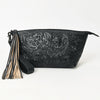 ADBG1234 American Darling Hand-Tooled Western Leather Wristlet Bag - Genuine Floral Carved Women Clutch