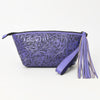 ADBG1234 American Darling Hand-Tooled Western Leather Wristlet Bag - Genuine Floral Carved Women Clutch