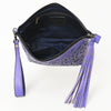 ADBG1234 American Darling Hand-Tooled Western Leather Wristlet Bag - Genuine Floral Carved Women Clutch