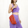ADBG1234 American Darling Hand-Tooled Western Leather Wristlet Bag - Genuine Floral Carved Women Clutch
