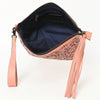 ADBG1234 American Darling Hand-Tooled Western Leather Wristlet Bag - Genuine Floral Carved Women Clutch
