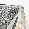 ADBG1234 American Darling Hand-Tooled Western Leather Wristlet Bag - Genuine Floral Carved Women Clutch
