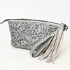 ADBG1234 American Darling Hand-Tooled Western Leather Wristlet Bag - Genuine Floral Carved Women Clutch
