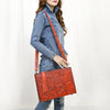 ADBG1235 American Darling Hand-Tooled Western Leather Crossbody Bag - Genuine Floral Carved Artisan Purse