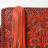 ADBG1235 American Darling Hand-Tooled Western Leather Crossbody Bag - Genuine Floral Carved Artisan Purse
