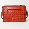 ADBG1235 American Darling Hand-Tooled Western Leather Crossbody Bag - Genuine Floral Carved Artisan Purse
