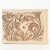 ADBG1236 American Darling Hand Tooled Leather Bifold Wallet -Floral Carved Purse
