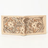 ADBG1236 American Darling Hand Tooled Leather Bifold Wallet -Floral Carved Purse