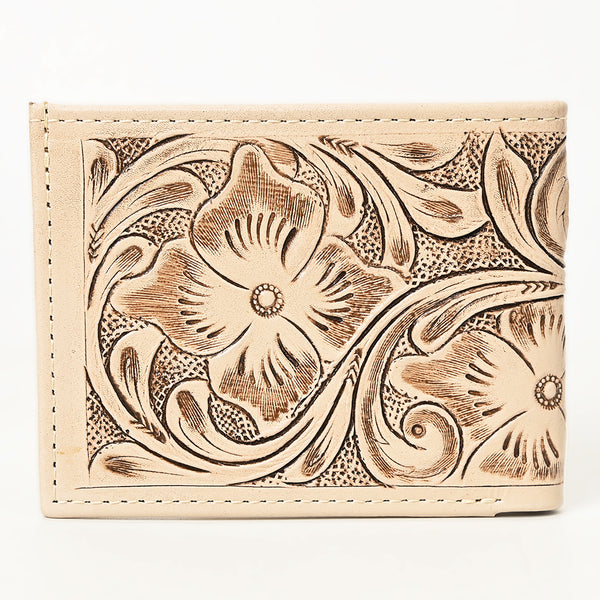 ADBG1236 American Darling Hand Tooled Leather Bifold Wallet -Floral Carved Purse