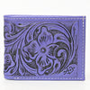 ADBG1236 American Darling Hand Tooled Leather Bifold Wallet -Floral Carved Purse