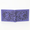 ADBG1236 American Darling Hand Tooled Leather Bifold Wallet -Floral Carved Purse