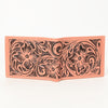 ADBG1236 American Darling Hand Tooled Leather Bifold Wallet -Floral Carved Purse