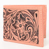 ADBG1236 American Darling Hand Tooled Leather Bifold Wallet -Floral Carved Purse