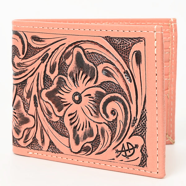 ADBG1236 American Darling Hand Tooled Leather Bifold Wallet -Floral Carved Purse