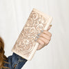 ADBG1269 American Darling Hand-Tooled Genuine Leather Western Wallet Handbag - Floral Carved Women Wallet