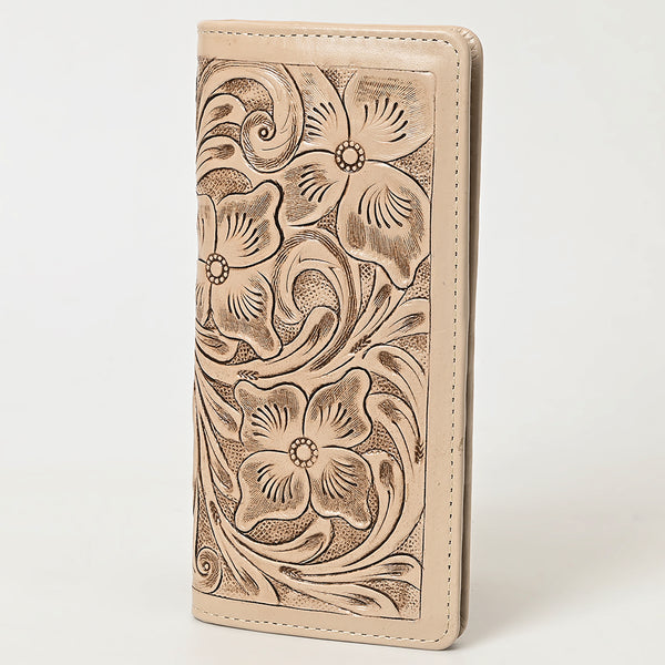 ADBG1269 American Darling Hand-Tooled Genuine Leather Western Wallet Handbag - Floral Carved Women Wallet