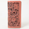 ADBG1269 American Darling Hand-Tooled Genuine Leather Western Wallet Handbag - Floral Carved Women Wallet