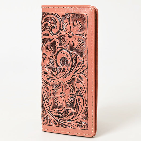 ADBG1269 American Darling Hand-Tooled Genuine Leather Western Wallet Handbag - Floral Carved Women Wallet