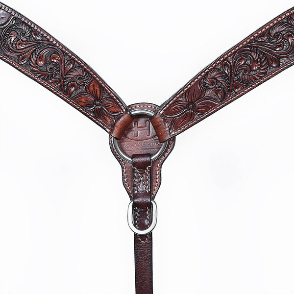 BER409-Western Leather Breast Collar