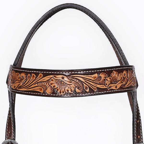 BER458-Western Leather Headstall