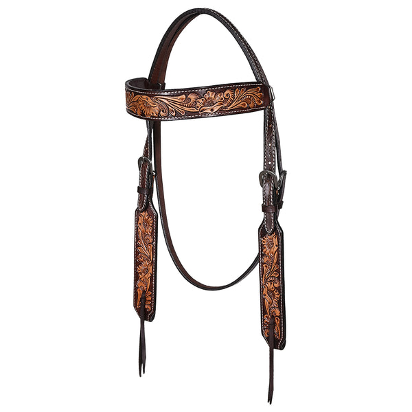 BER458-Western Leather Headstall