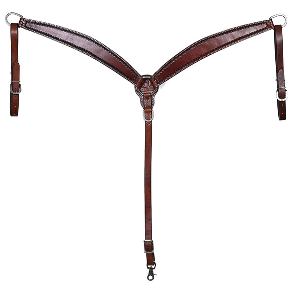 BER459-Western Leather Breast Collar