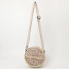 ADBG1461 American Darling Western Leather Canteen Bag with Hand-Tooled Floral Detailing | Genuine Leather Crossbody