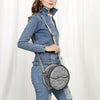 ADBG1461 American Darling Western Leather Canteen Bag with Hand-Tooled Floral Detailing | Genuine Leather Crossbody