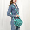 ADBG1461 American Darling Western Leather Canteen Bag with Hand-Tooled Floral Detailing | Genuine Leather Crossbody