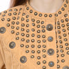 ADDR005 American Darling Tan Fabric Dress Western Studded Concho Tunic Top