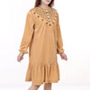 ADDR005 American Darling Tan Fabric Dress Western Studded Concho Tunic Top