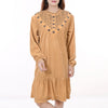 ADDR005 American Darling Tan Fabric Dress Western Studded Concho Tunic Top