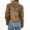 ADJKT044 Genuine Vintage Leather Women Shirt Jacket Dress