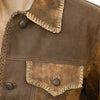 ADJKT044 Genuine Vintage Leather Women Shirt Jacket Dress