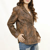 ADBZ059 American Darling Women Brown Leather Jacket with Lacing Detail