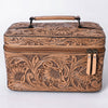 ADBG1251 American Darling Hand Tooled Leather Jewelry Case -Western Travel Bag